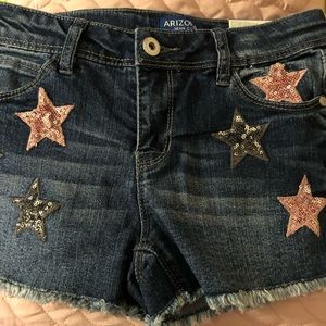Girls Arizona shorts with cute Stars